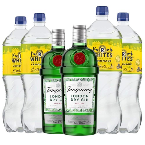 Case of 6 with Tanqueray Dry Gin 70cl and R. White’s Lemonade | Spirit & Mixer Set
